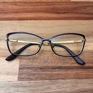 Tory Burch Eyeglasses Glasses Frames TY 1035 487 Navy/Gold, 53-14-135, Metal